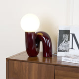 SpiralGlow – Elegant Resin and Glass Table Lamp
