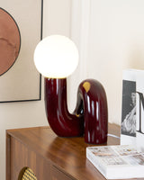 SpiralGlow – Elegant Resin and Glass Table Lamp