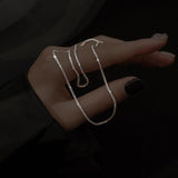 Star Pendant Silver Jewelry Set with Necklace and Light Detail