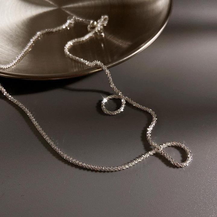 Star Pendant Silver Jewelry Set with Necklace and Light Detail