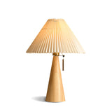 AntiqueRadiance – Elegant Wood and Metal Table Lamp