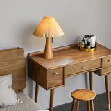 AntiqueRadiance – Elegant Wood and Metal Table Lamp