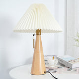 AntiqueRadiance – Elegant Wood and Metal Table Lamp