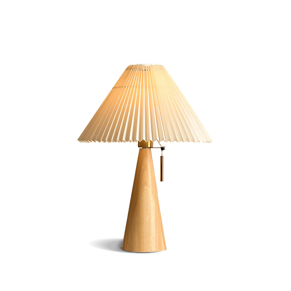 AntiqueRadiance – Elegant Wood and Metal Table Lamp