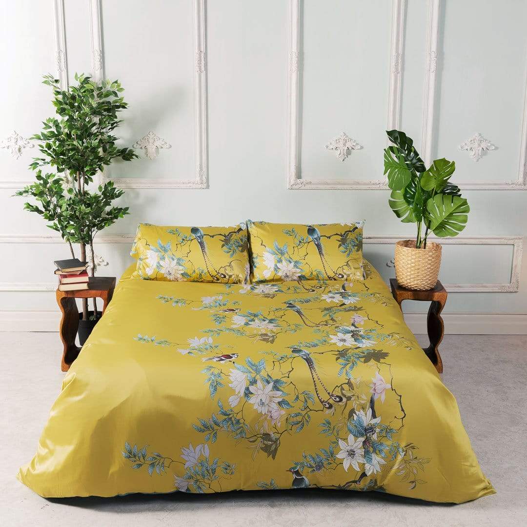 TranquilGold – Soft Egyptian Cotton Pillowcase Set for Relaxing Sleep