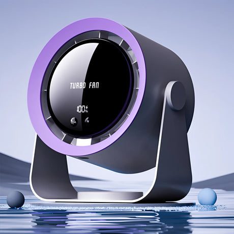 Bladeless Turbo Fan with LED Display – Compact, Quiet Cooling Solution for Bedrooms and Living Rooms