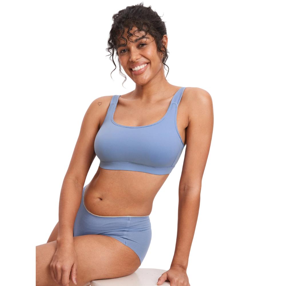Velcro All-in-One Wireless Nursing Bra for Pumping & Breastfeeding Support