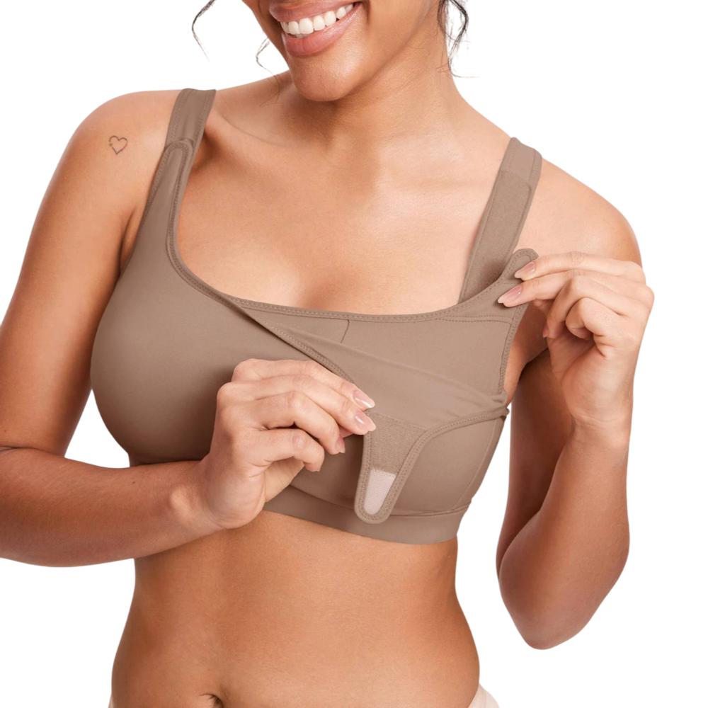 Velcro All-in-One Wireless Nursing Bra for Pumping & Breastfeeding Support