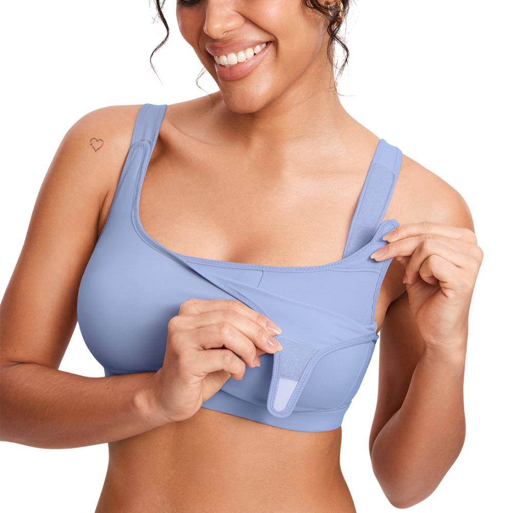 Velcro All-in-One Wireless Nursing Bra for Pumping & Breastfeeding Support
