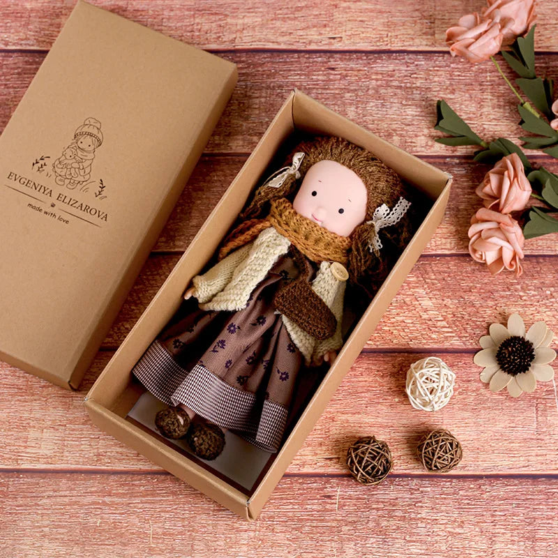 Sophie | Waldorf Vinyl Dress-Up Doll – Handmade Plush Toy with Scarf & Outfits | Cute & Fun | For Girls’ Birthday & Imaginative Play