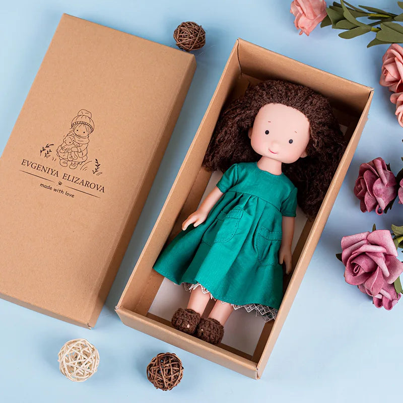 Sophie | Waldorf Vinyl Dress-Up Doll – Handmade Plush Toy with Scarf & Outfits | Cute & Fun | For Girls’ Birthday & Imaginative Play