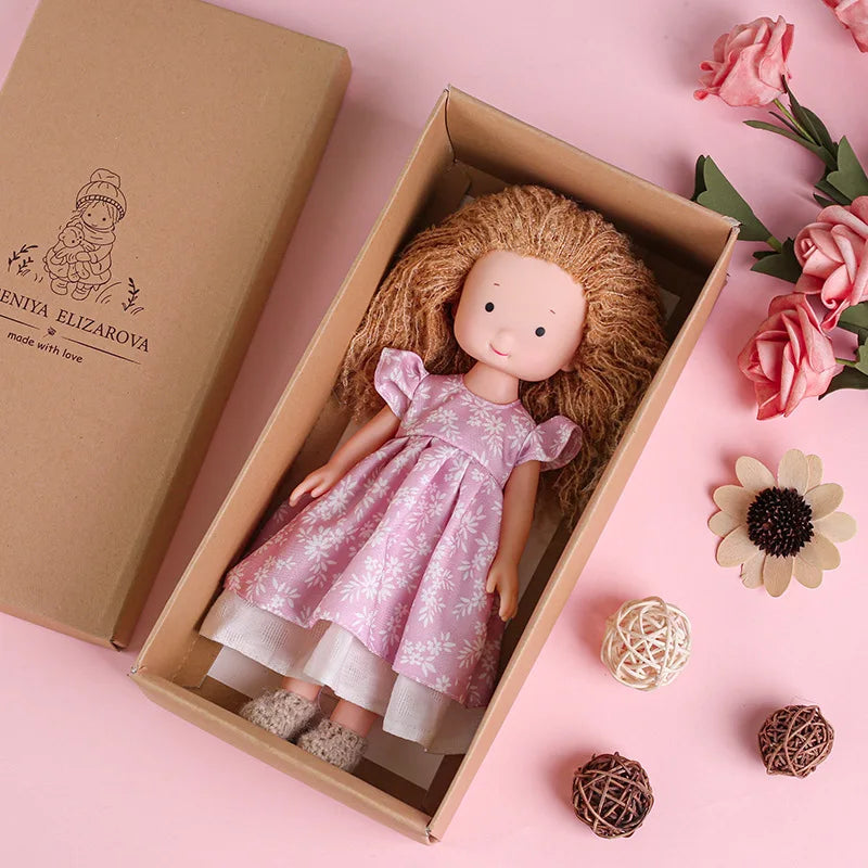 Sophie | Waldorf Vinyl Dress-Up Doll – Handmade Plush Toy with Scarf & Outfits | Cute & Fun | For Girls’ Birthday & Imaginative Play