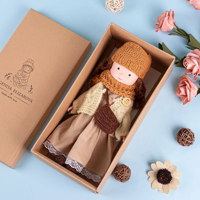 Sophie | Waldorf Vinyl Dress-Up Doll – Handmade Plush Toy with Scarf & Outfits | Cute & Fun | For Girls’ Birthday & Imaginative Play