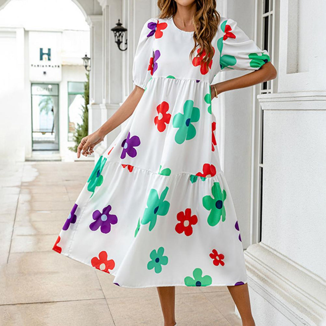 Women's Polyester Summer Midi Dress