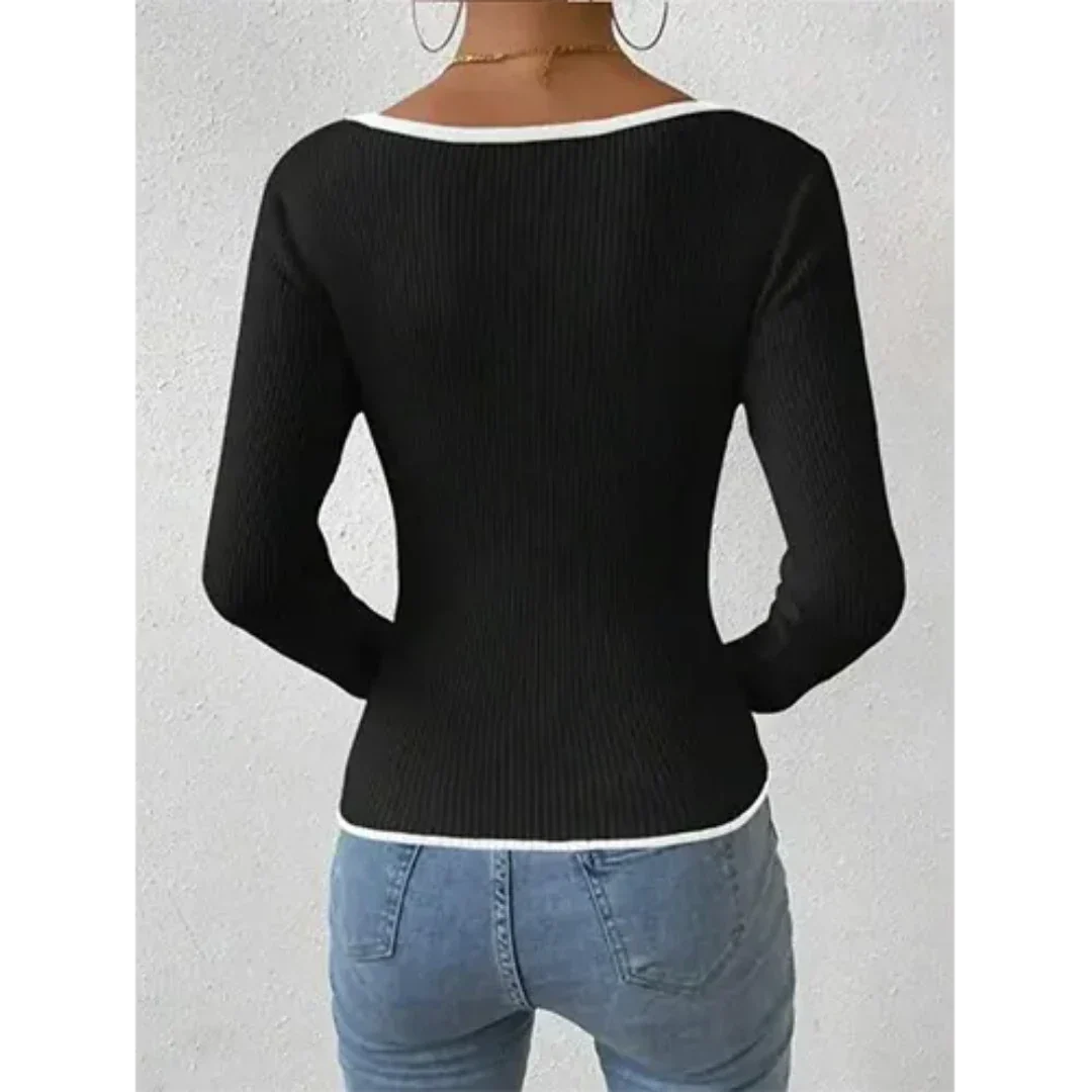 Women's Long-Sleeved Top Ribbed
