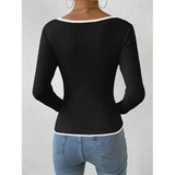 Women's Long-Sleeved Top Ribbed