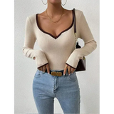 Women's Long-Sleeved Top Ribbed