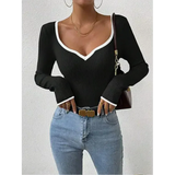 Women's Long-Sleeved Top Ribbed