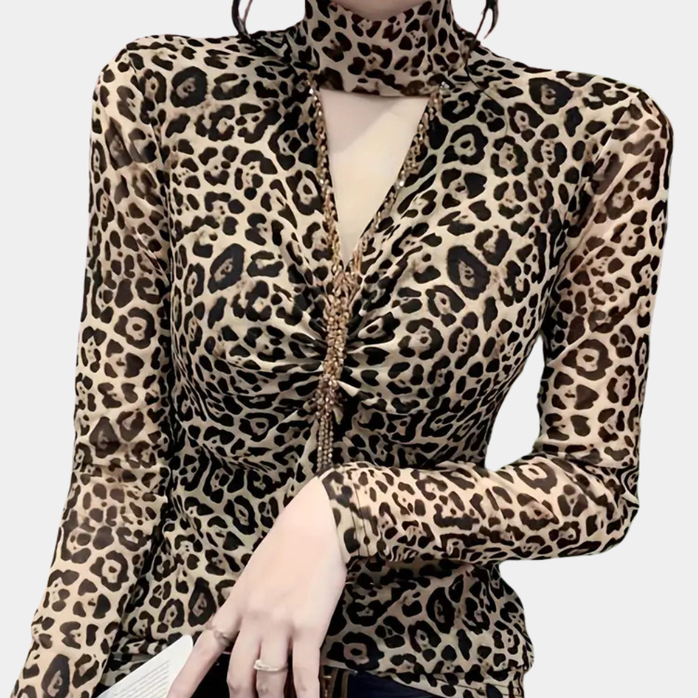Women's Elegant Leopard Top