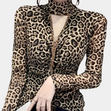 Women's Elegant Leopard Top