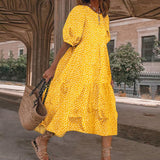 Women's Polyester Summer Midi Dress