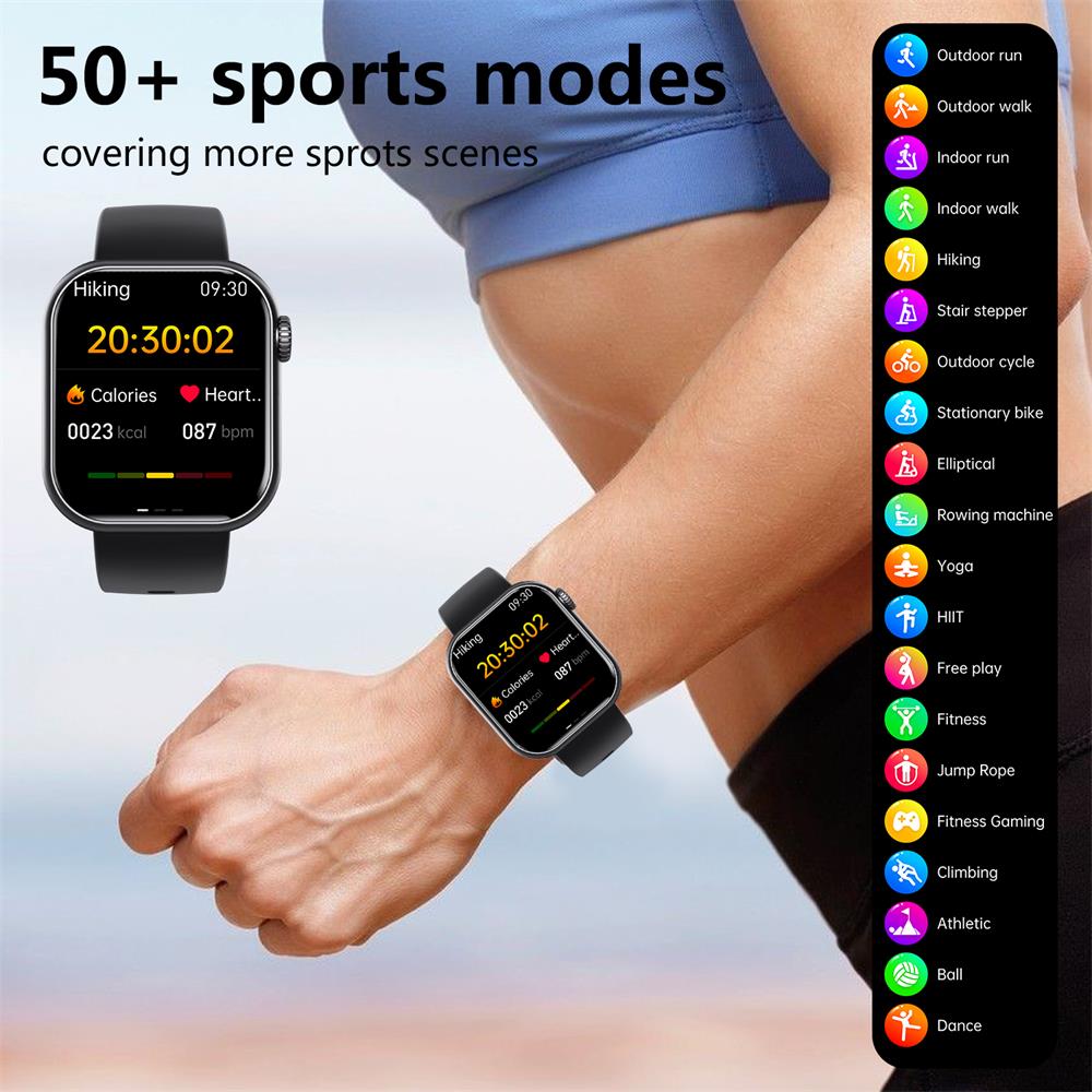 Zelara 2024 blood sugar Blood pressure heart frequency blood oxygen sleep monitoring waterproof smartwatch