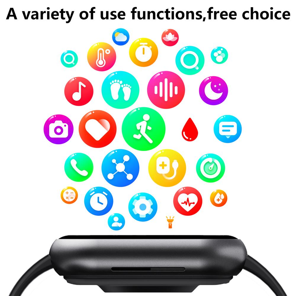 Zelara 2024 blood sugar Blood pressure heart frequency blood oxygen sleep monitoring waterproof smartwatch
