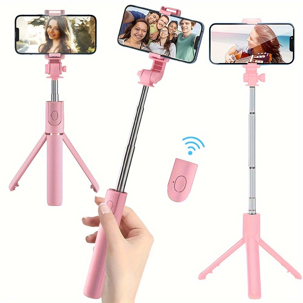 Flexible Selfie Stick with Wireless Remote Control and 360° Rotation – Compact Selfie Pole for iPhone and Travel