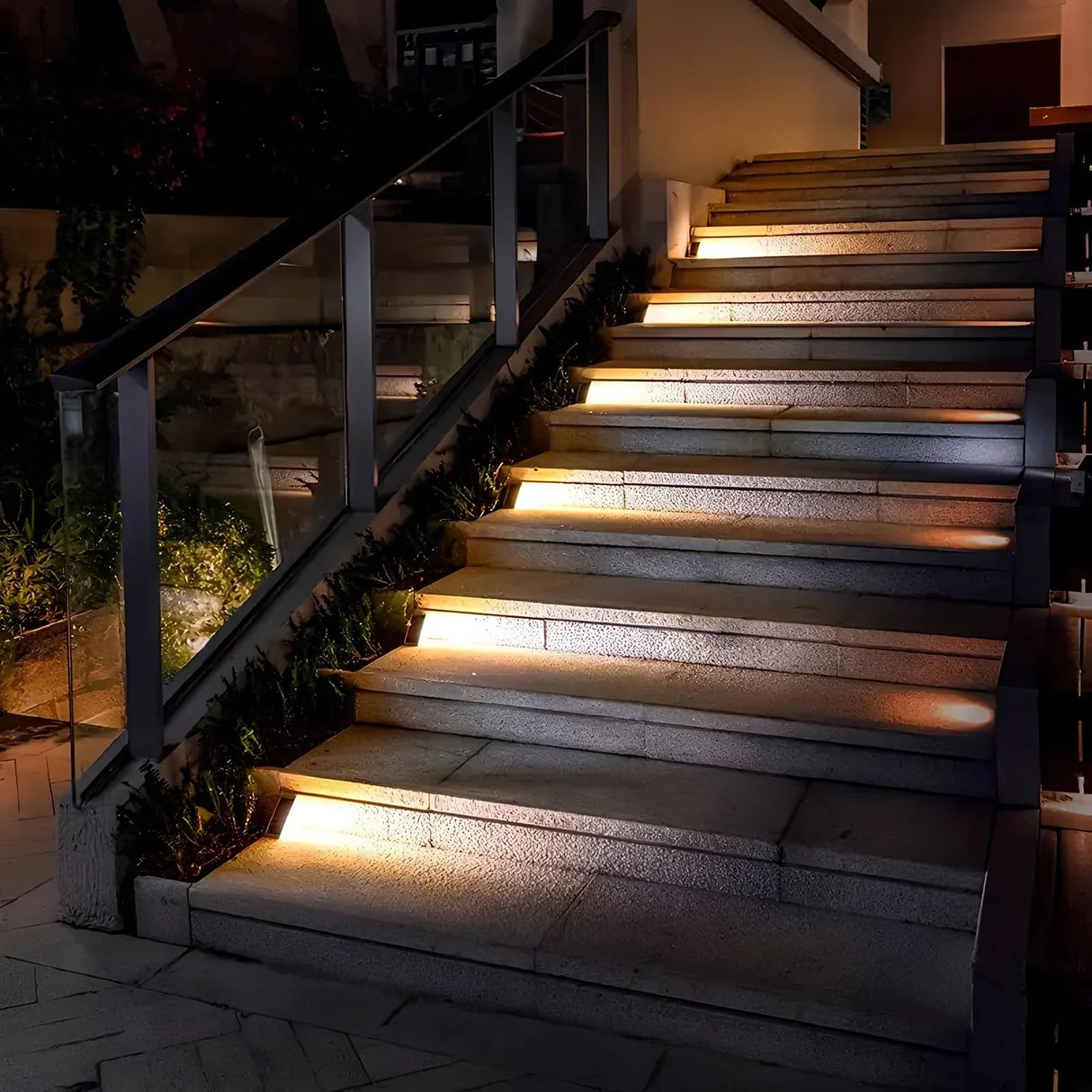 Solar Lights Outdoor - Energy-Efficient LED Stair Lighting for Safe Pathways