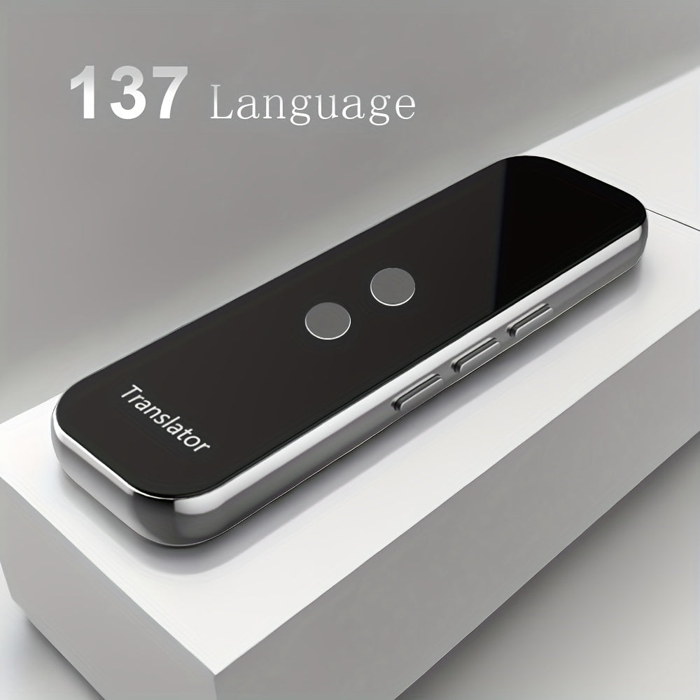 Portable Two-Way Language Translator with Built-In Wi-Fi and USB Rechargeable Battery - Compact Travel Device for Effortless Communication