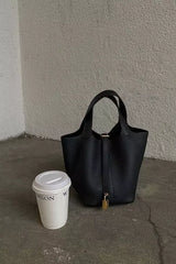 Women's Shoulder Bag Black One Size Faux Leather