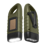 Solar-Powered Waterproof Flashlight with Manual Charging – Compact Emergency LED Light for Outdoor and Home Use