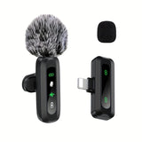 Wireless Lavalier Microphone with USB-C Connectivity for Smartphones and Tablets – Compact Design, Ideal for Podcasts and Vlogs