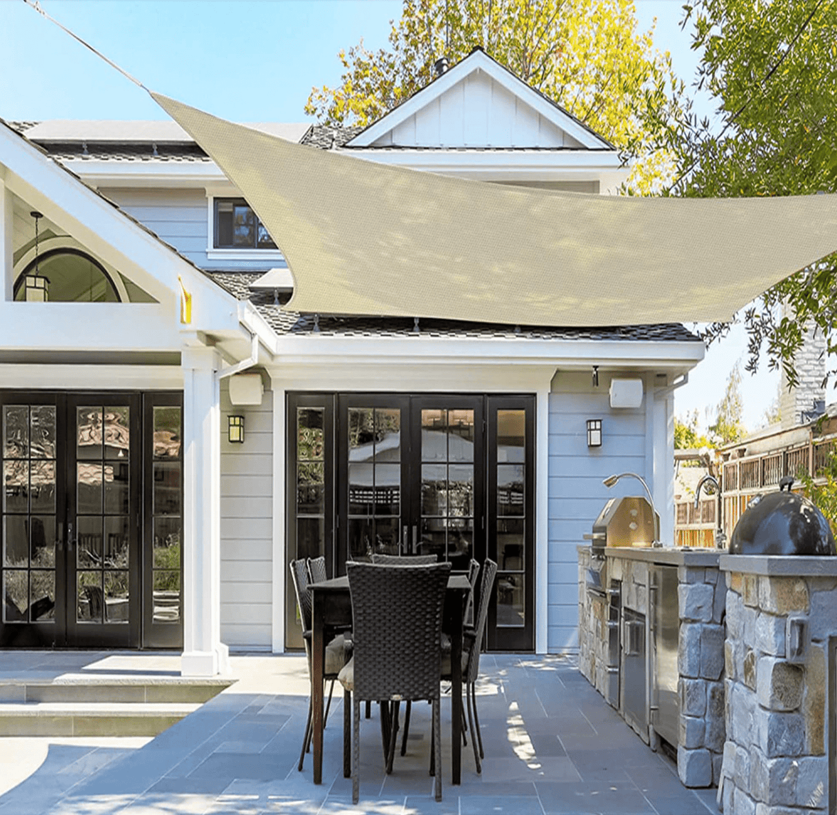 Weather-Resistant Polyester Shade for Balcony and Terrace Protection – Decorative Outdoor Canopy, Multiple Sizes Available
