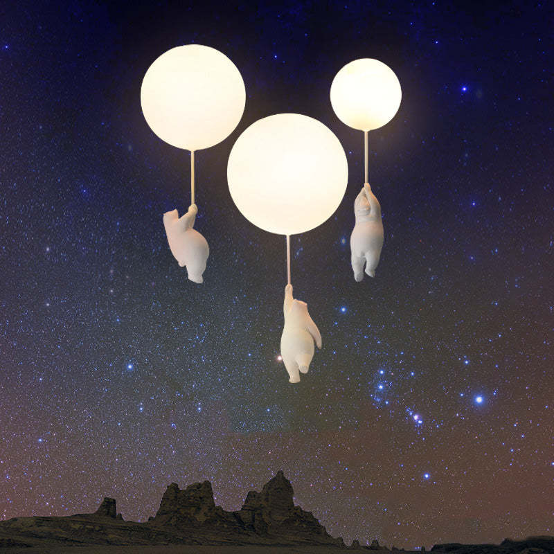SkyLoom - Bear and Balloon Pendant Light for Kids