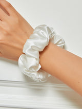 VelvetSilk - Midnight Silk Hair Scrunchies (3.5 cm)