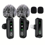 Wireless Lavalier Microphone with USB-C Connectivity for Smartphones and Tablets – Compact Design, Ideal for Podcasts and Vlogs
