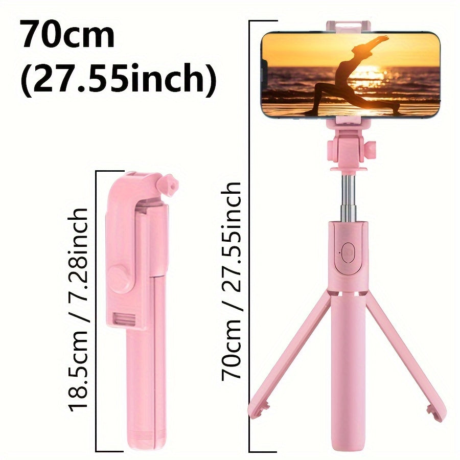 Flexible Selfie Stick with Wireless Remote Control and 360° Rotation – Compact Selfie Pole for iPhone and Travel