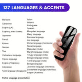 Portable Two-Way Language Translator with Built-In Wi-Fi and USB Rechargeable Battery - Compact Travel Device for Effortless Communication