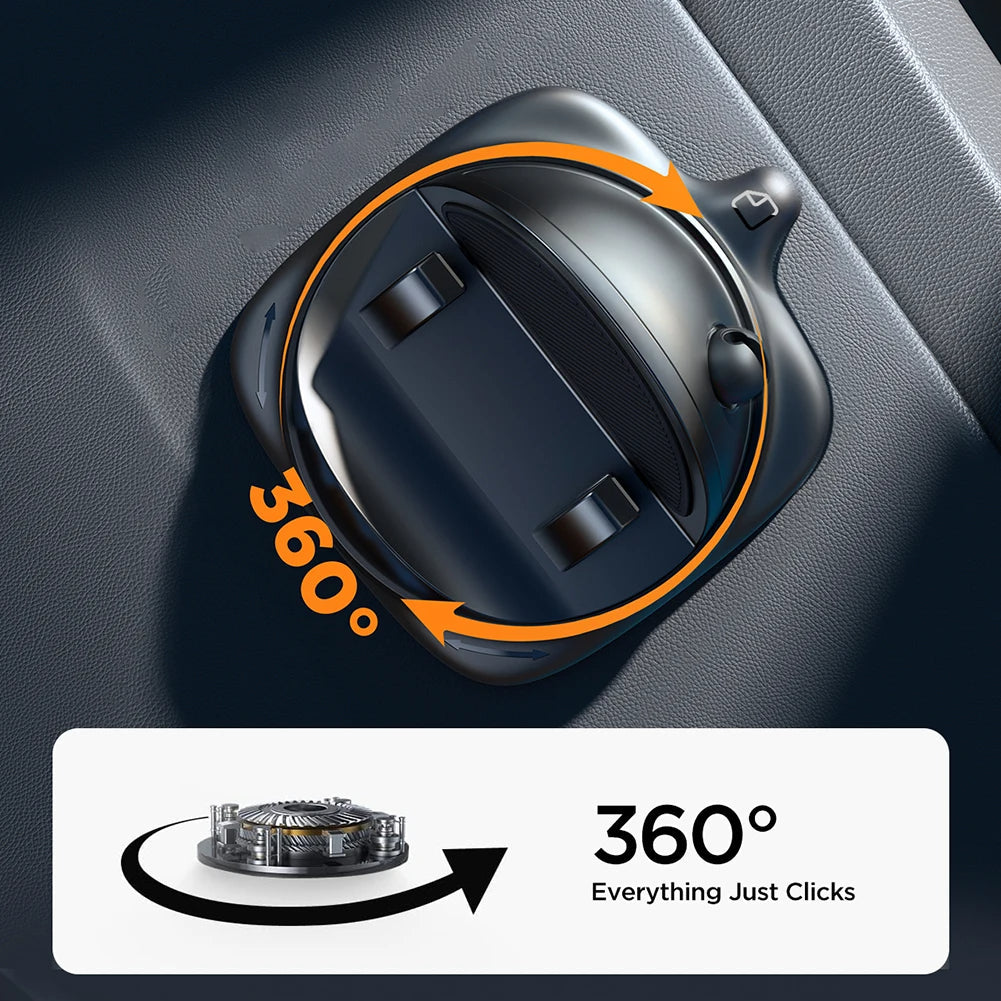 360° Rotating Car Phone Holder – Adjustable Dashboard and Air Vent Mount for Cell Phones 4-6.5 Inches