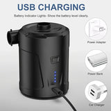 Rechargeable Wireless Mini Electric Air Pump - Lightweight USB Pump for Outdoor Use, Inflates Air Beds and More