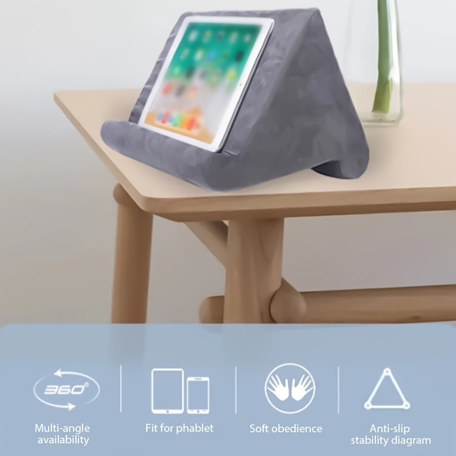Adjustable Tablet Stand Holder with Soft Fabric Design for iPad and Tablets – Perfect for Reading and Movies