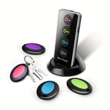 4-in-1 Key Finder with LED Flash and Color-Coded Receivers – Compact Key Locator for Keys, Remotes, and More