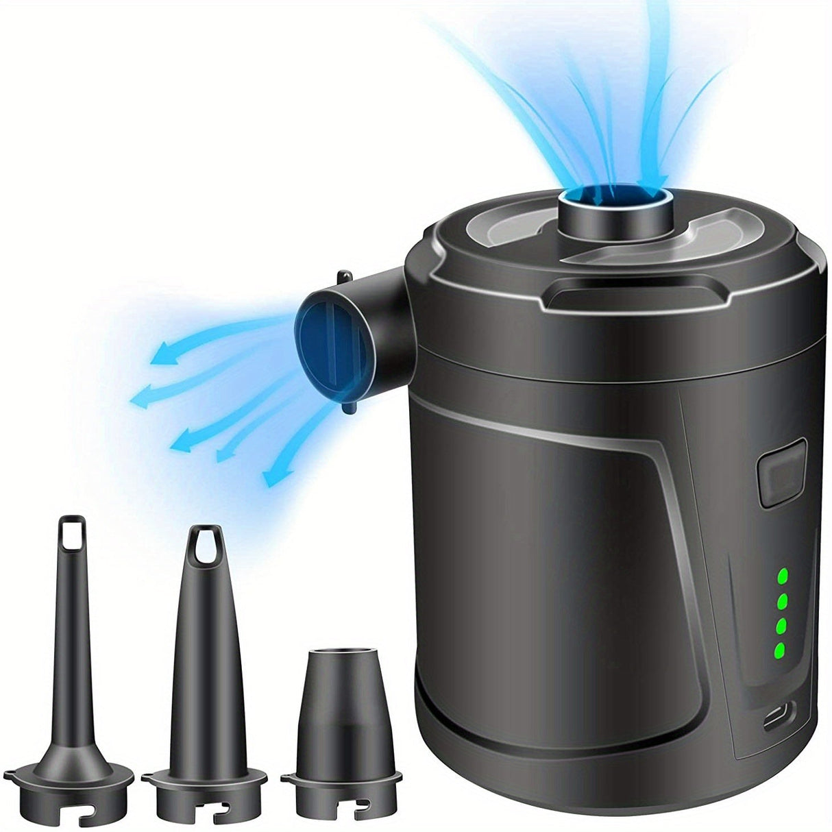 Rechargeable Wireless Mini Electric Air Pump - Lightweight USB Pump for Outdoor Use, Inflates Air Beds and More
