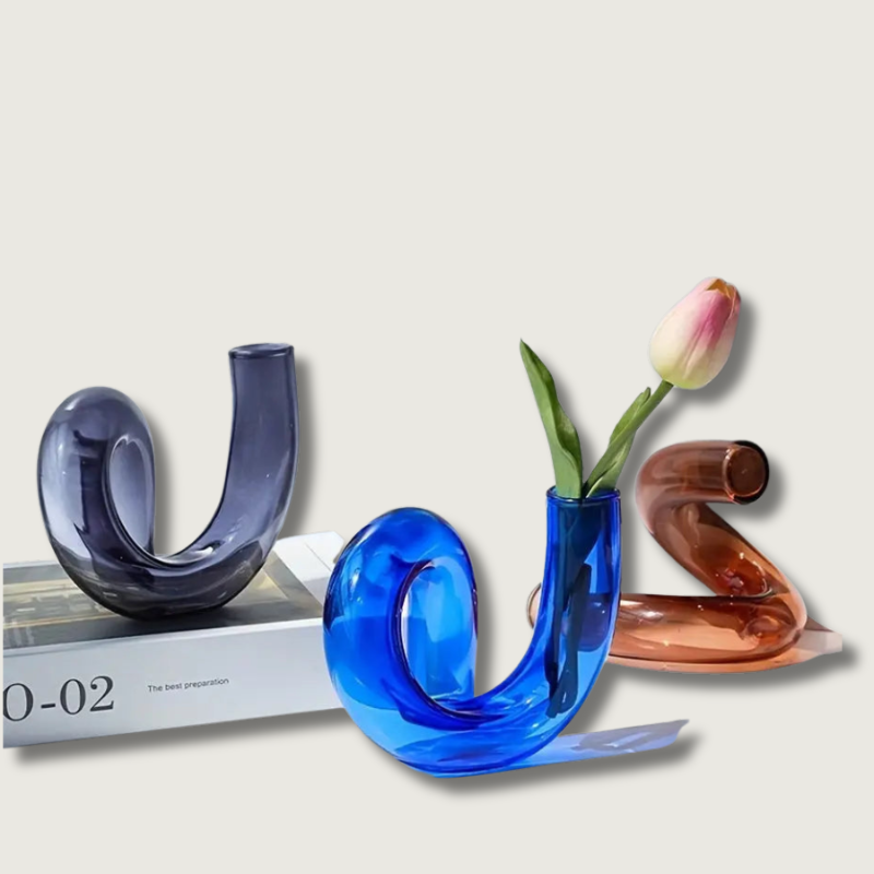 TimelessGlow - Pedestal Glass Vase