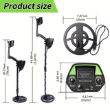 Compact Metal Detector with 20 cm Coil for Accurate Outdoor Treasure Hunting – Lightweight, User-Friendly, Versatile Detection