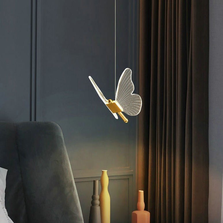 WingAura - Elegant LED Pendant with Butterfly Wings