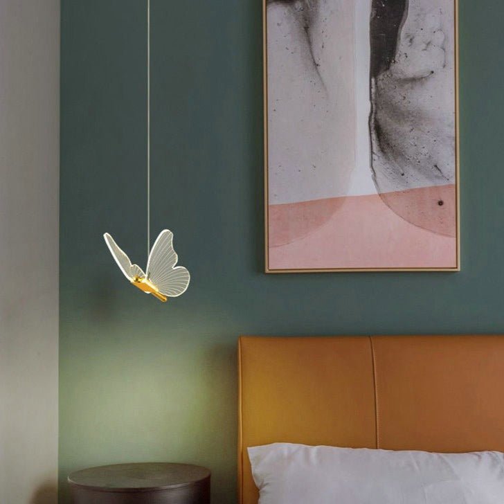 WingAura - Elegant LED Pendant with Butterfly Wings