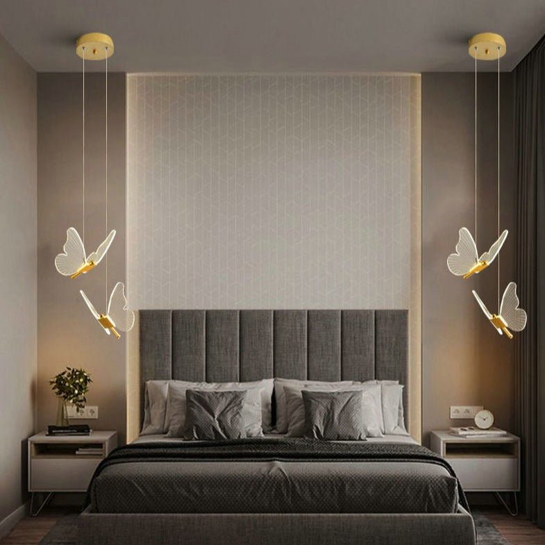 WingAura - Elegant LED Pendant with Butterfly Wings