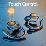 Waterproof Bluetooth Earbuds with Ergonomic Fit and Touch Control for Athletes - Wireless, IPX7 Rating, 6-Hour Battery Life